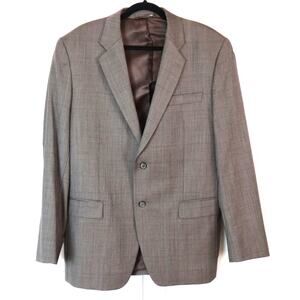 NWOT Merona Mens Sport Coat Brown Blazer Two Button Wool 42R Herringbone